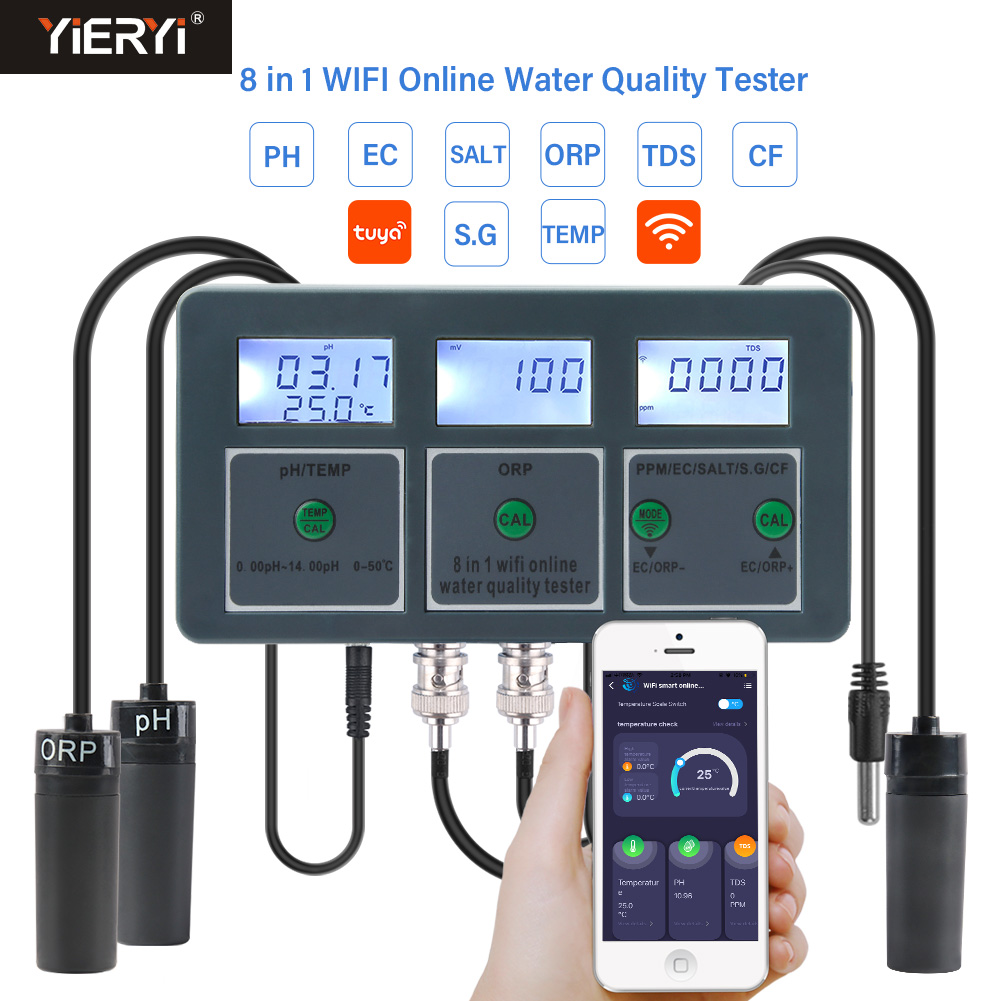 Pool Test Kit Digital - WiFi Tuya akıllı PH ölçer veri