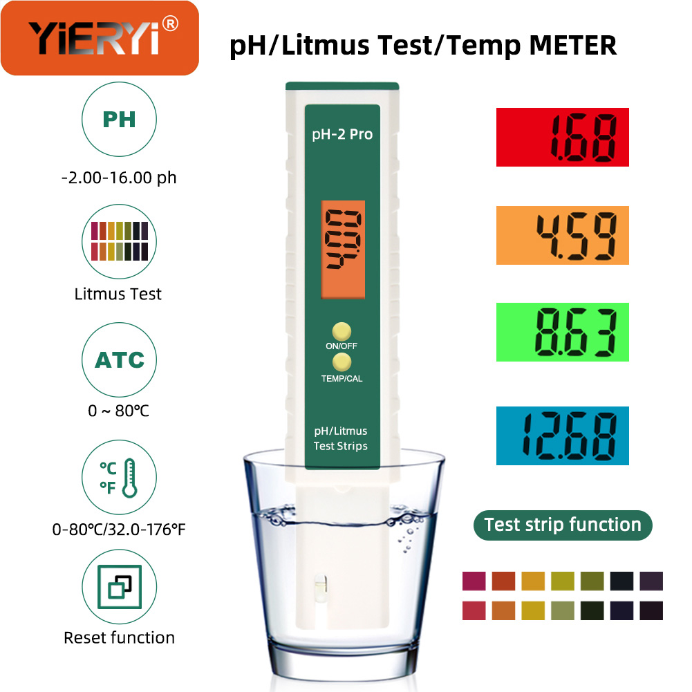Pool Test Kit Digital - Yieryi Dijital PH Ölçer LCD Turnusol