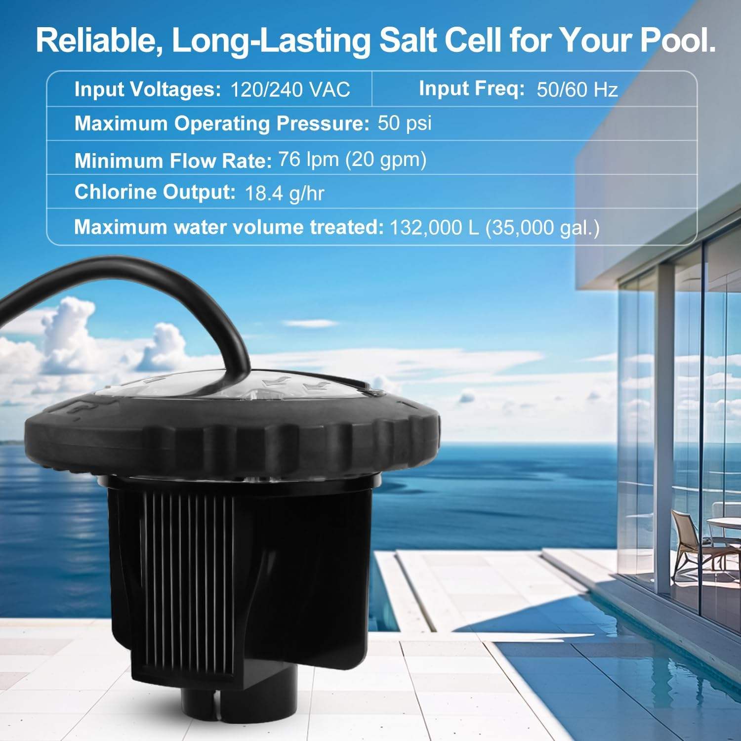 Salt Water Chlorinator Cell - TRUCLEAR11KU R0693900 Modelleri için O-Ringli Tuz