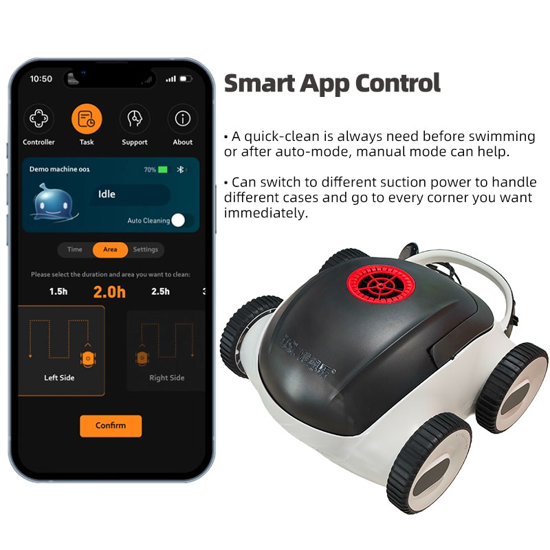 Pool Robot Cleaner Cordless - Lityum Bataryalı Akülü Robotik Havuz Temizleyici,