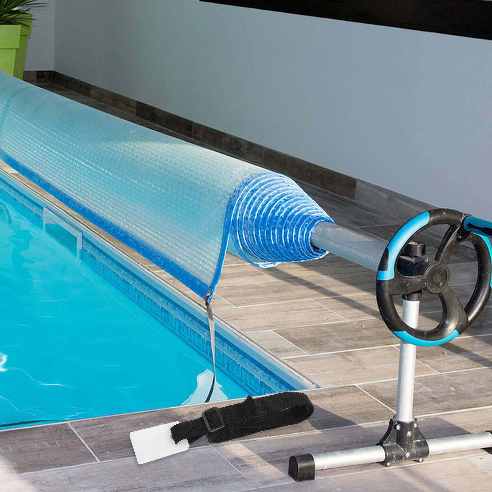 Pool Cover Reel Above Ground - 18 Parçalık Havuz Güneş Enerjili Örtü