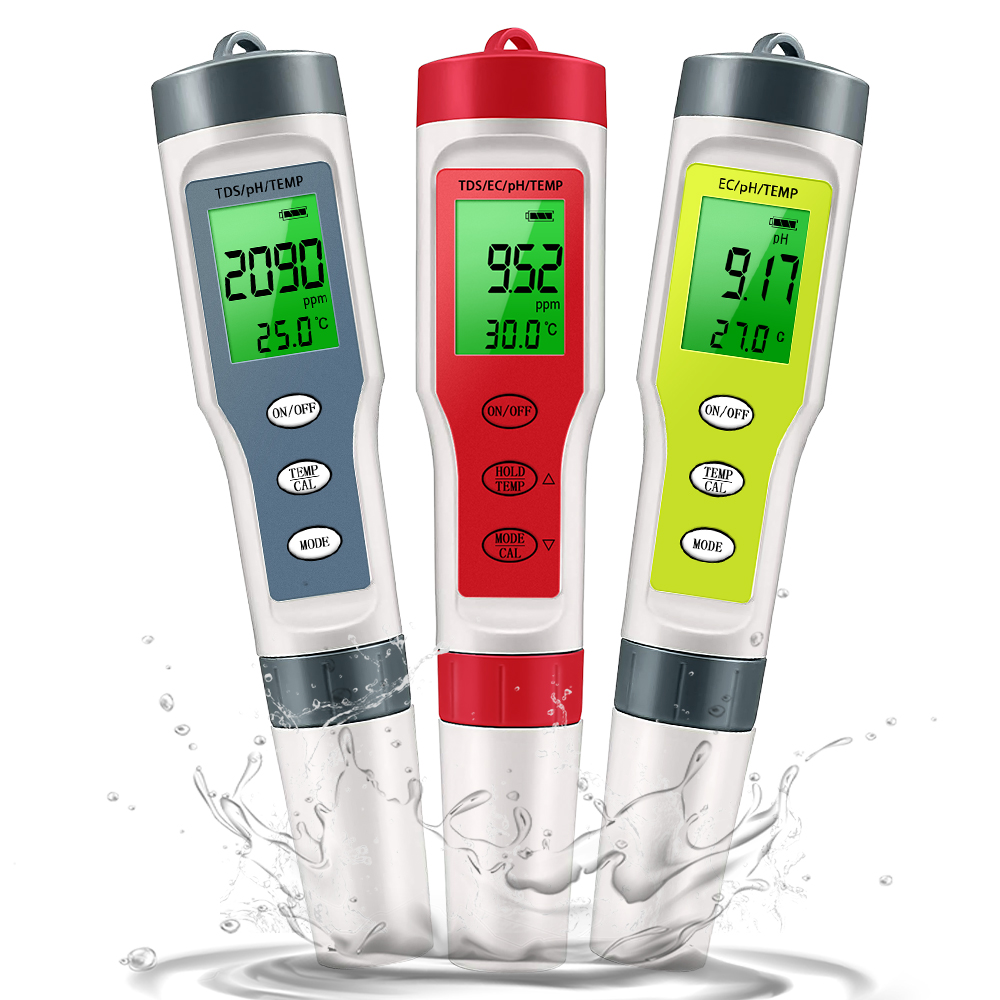 Pool Test Kit Digital - PH Ölçer Su Geçirmez PH/TDS/EC/Sıcaklık Ölçer