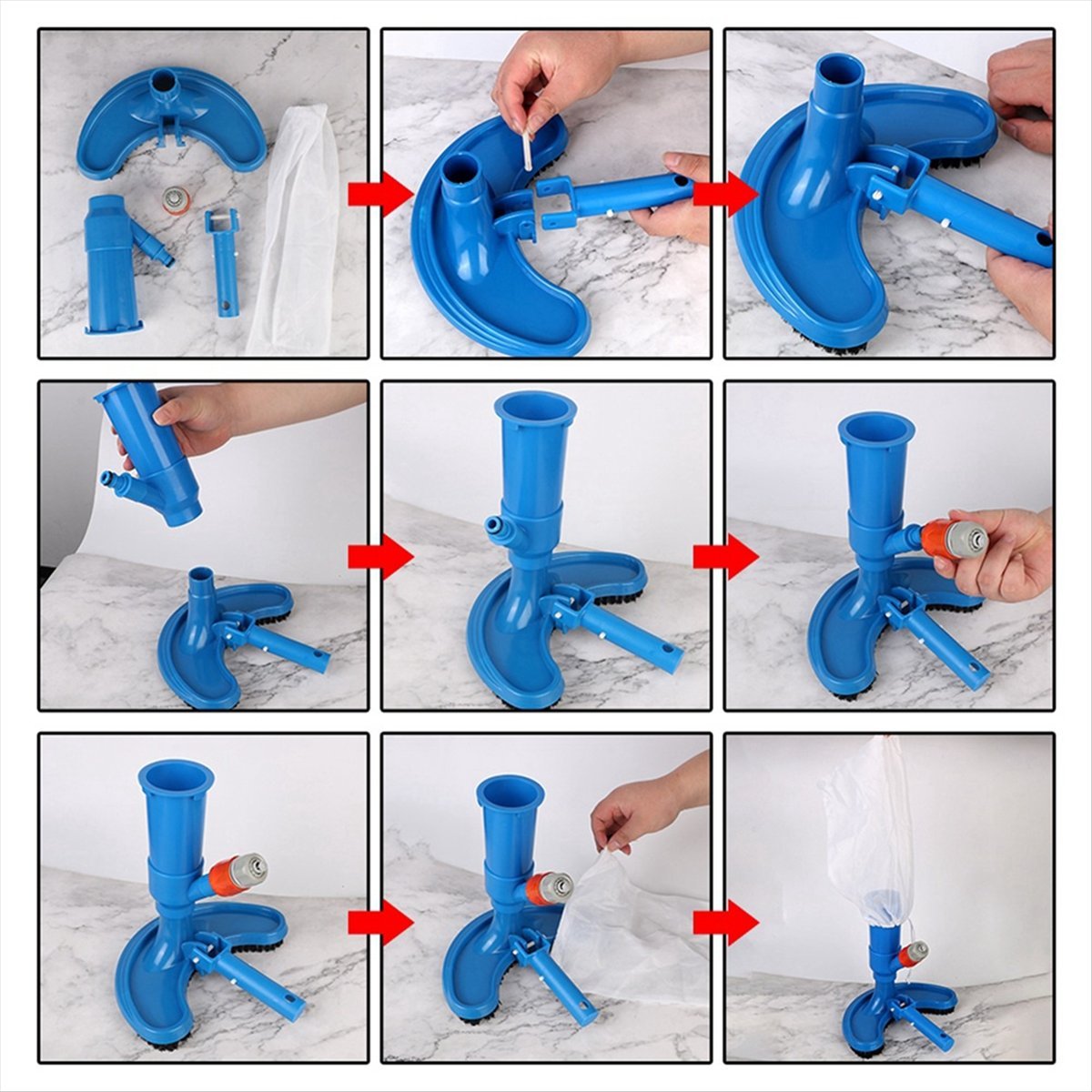 Pool Vacuum Head Brush - A387F-Temizleme Dezenfektan Aleti Yüzme Havuzu Vakum