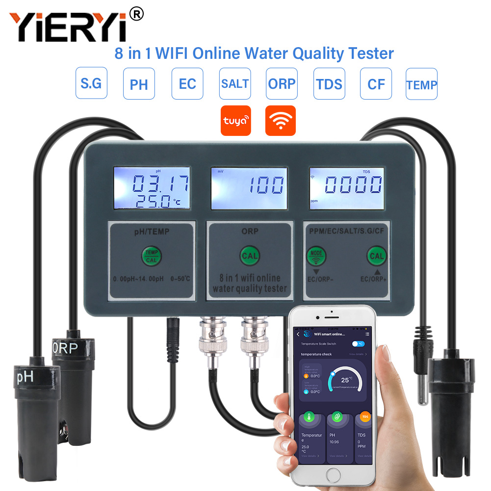 Pool Test Kit Digital - Yieryi WiFi Tuya Akıllı PH ORP