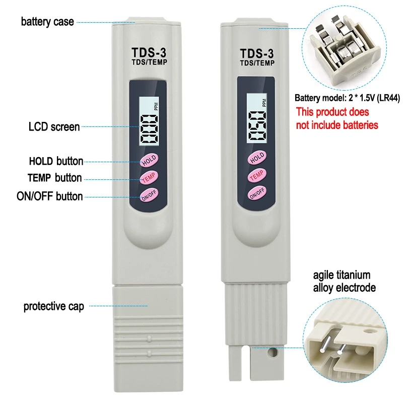 1/3 adet taşınabilir LCD dijit - Pool Test Kit Digital incelemesi ve fiyatı
