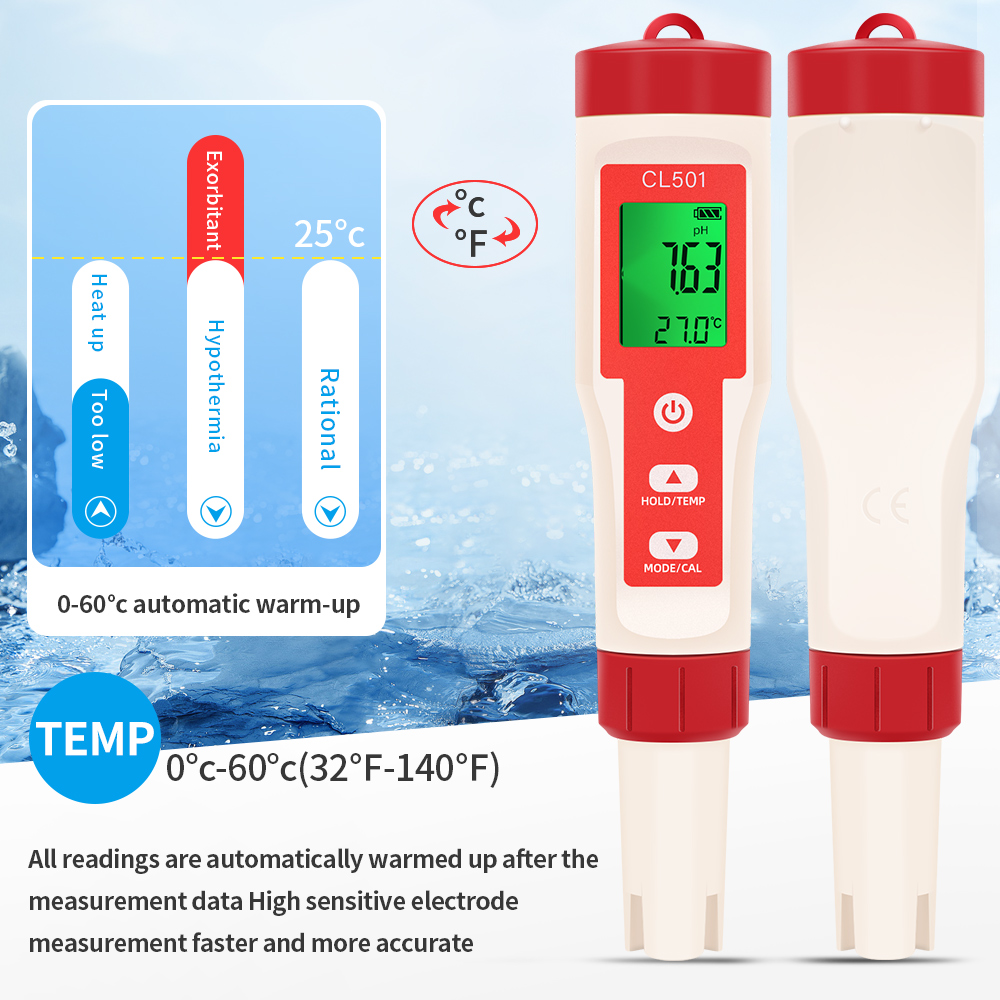 PH/CL2/H2/ORP/Sıcaklık Ölçer K - Pool Test Kit Digital incelemesi ve fiyatı