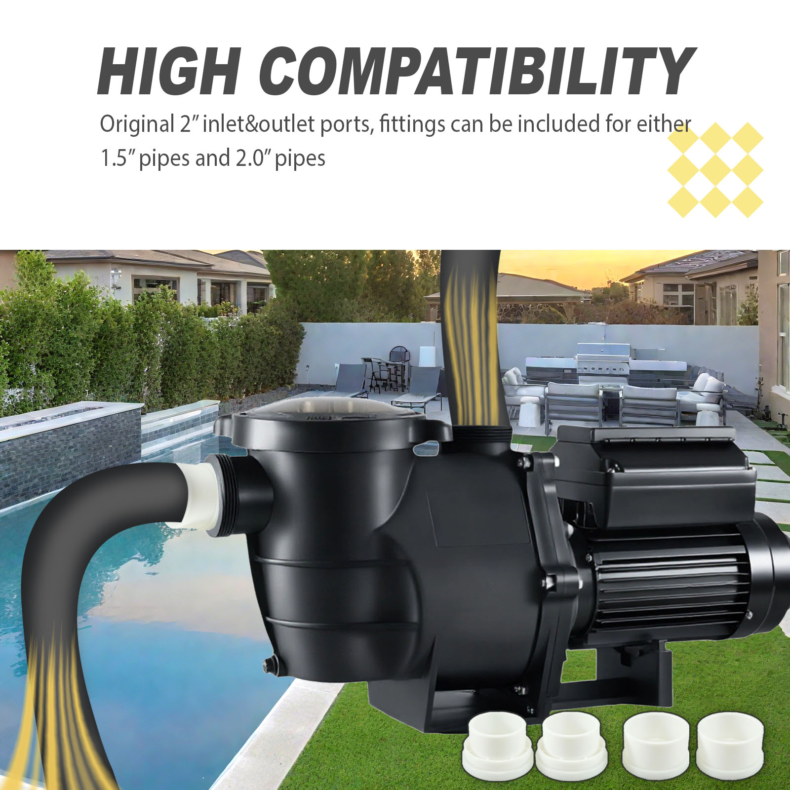 115V 220V 380V Jade Değişken H - Pool Pump 2Hp Variable Speed incelemesi ve fiyatı