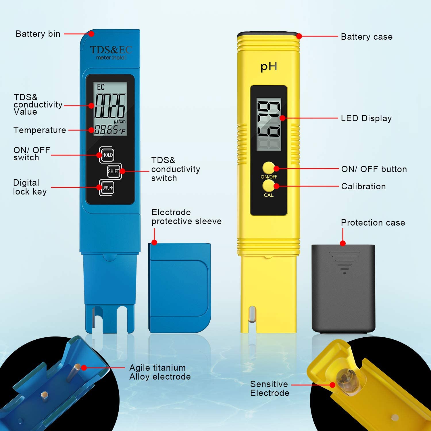 Dijital PH/TDS/EC Metre Test C - Pool Test Kit Digital incelemesi ve fiyatı