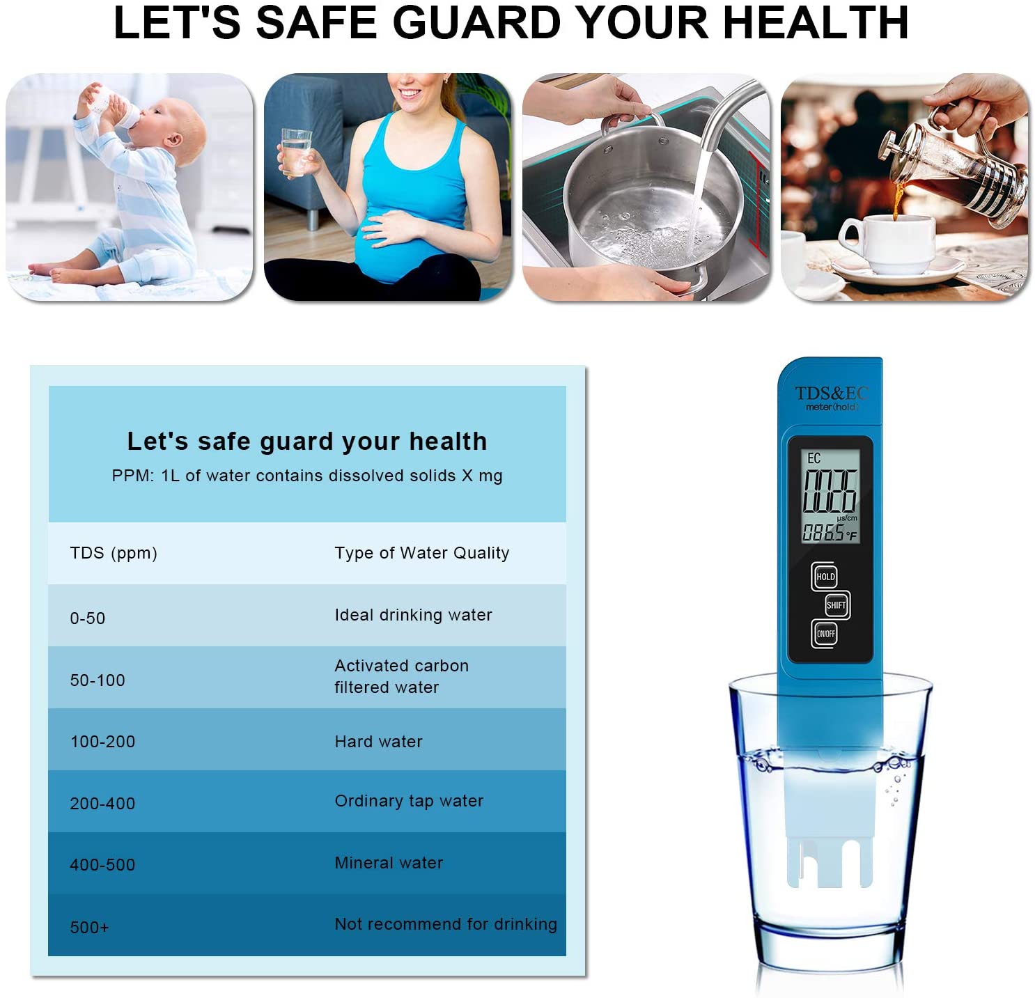 Dijital PH/TDS/EC Metre Test C - Pool Test Kit Digital incelemesi ve fiyatı