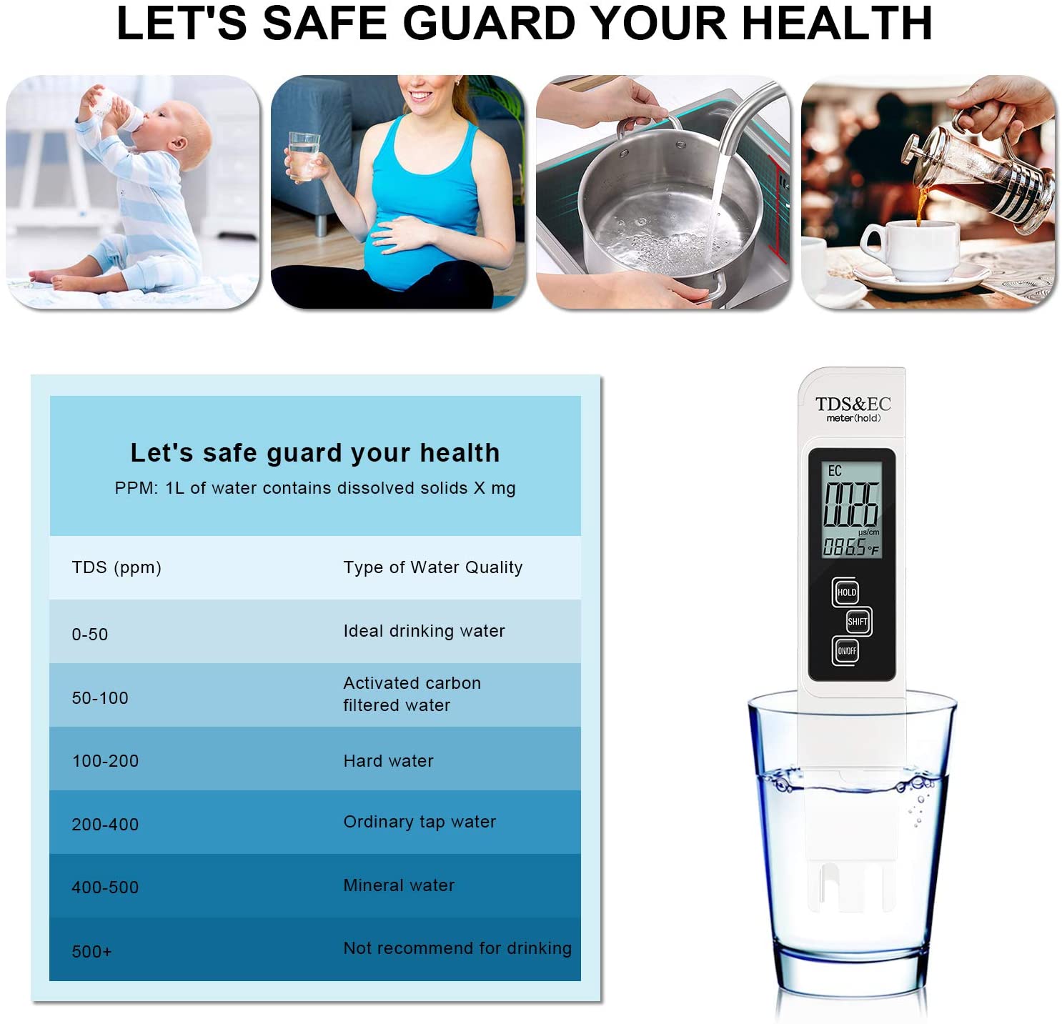 Dijital PH/TDS/EC Metre Test C - Pool Test Kit Digital incelemesi ve fiyatı