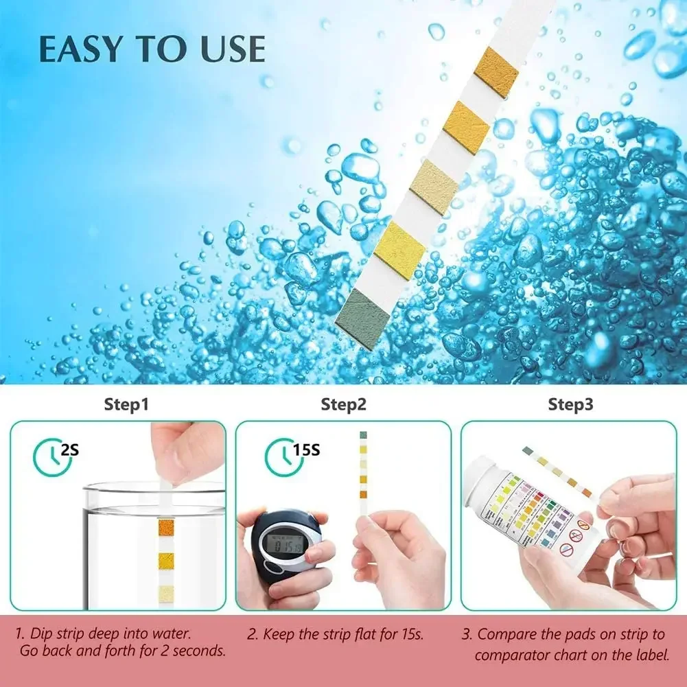 5 in 1 PH Test Şeritleri Çok A - Pool Test Kit Digital incelemesi ve fiyatı
