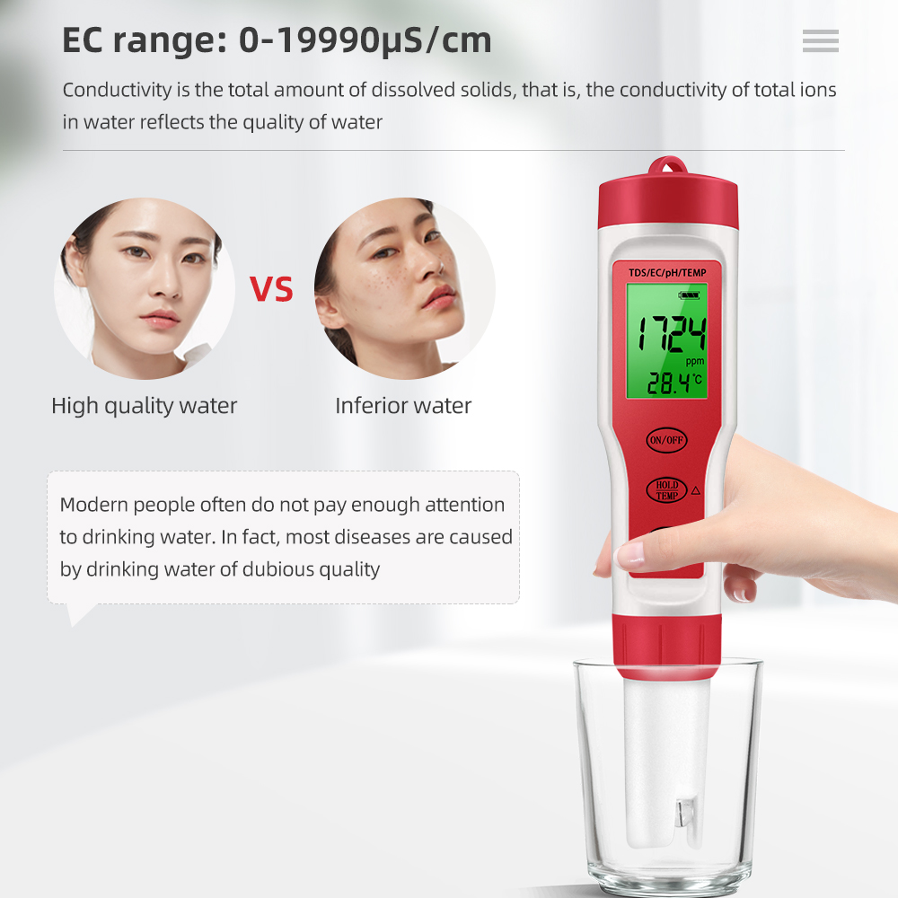 PH Ölçer Su Geçirmez PH/TDS/EC - Pool Test Kit Digital incelemesi ve fiyatı